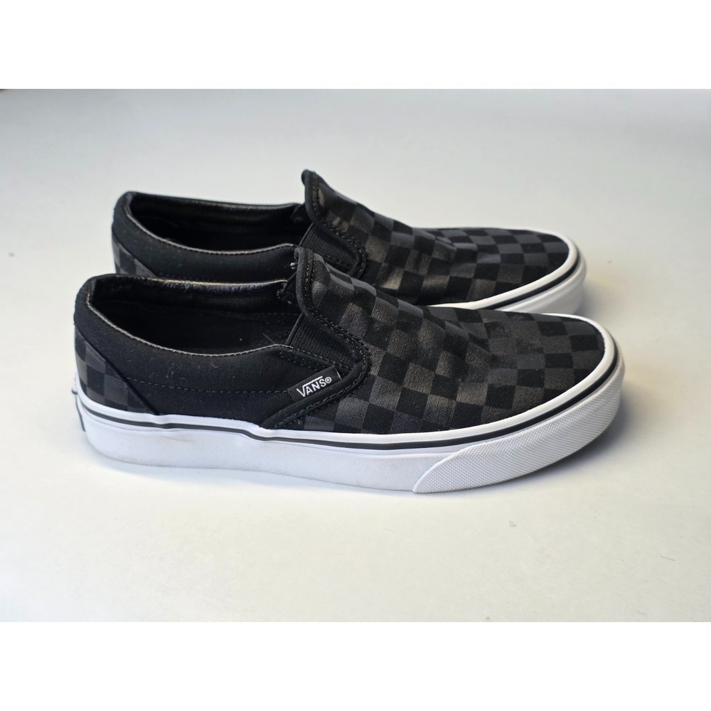 Vans Men's‎ Sneakers Size 5 Women's 6.5 Black Skate Slip On Checkerboard Shoes